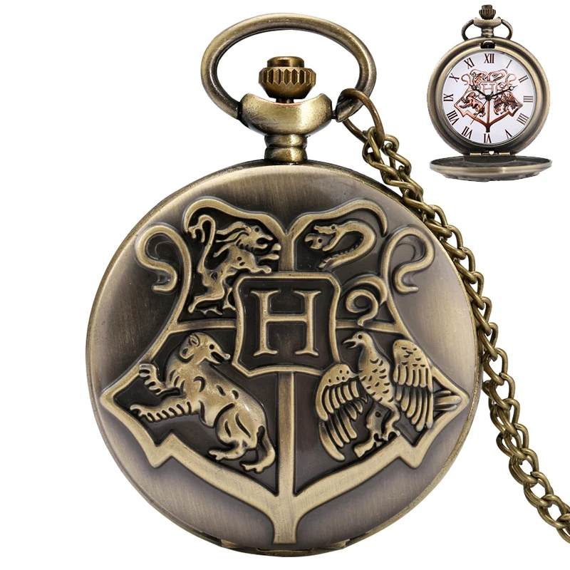 New Fashion HP Ravenclaw School Symbol Eagle Quartz Pocket Watch