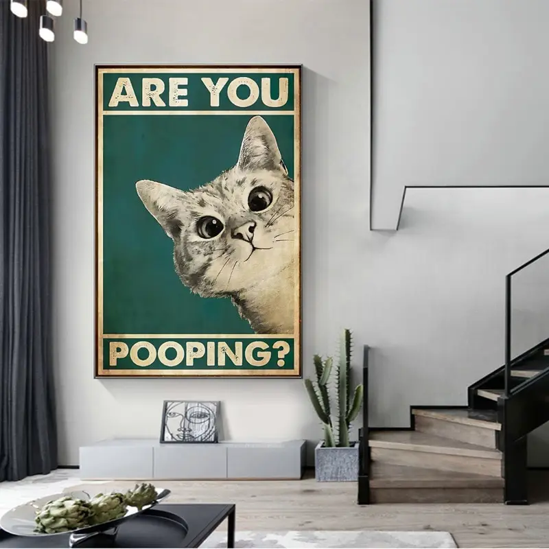 Grappige zwarte kat badkamer decoratie Remember To Wipe blikken Borden Retro Poster Toiletten Foto's Hal Decoratie Vintage Metalen Bord Wanddecoratie Wall Art (30 x 20 cm