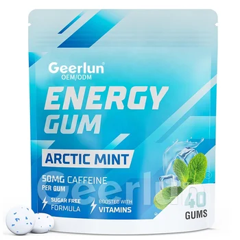 Factory OEM Energy Focus Chewable Gum Enhances Mental Sharpness & Cognition Nootropic Supplements Energy Caffeine Gum