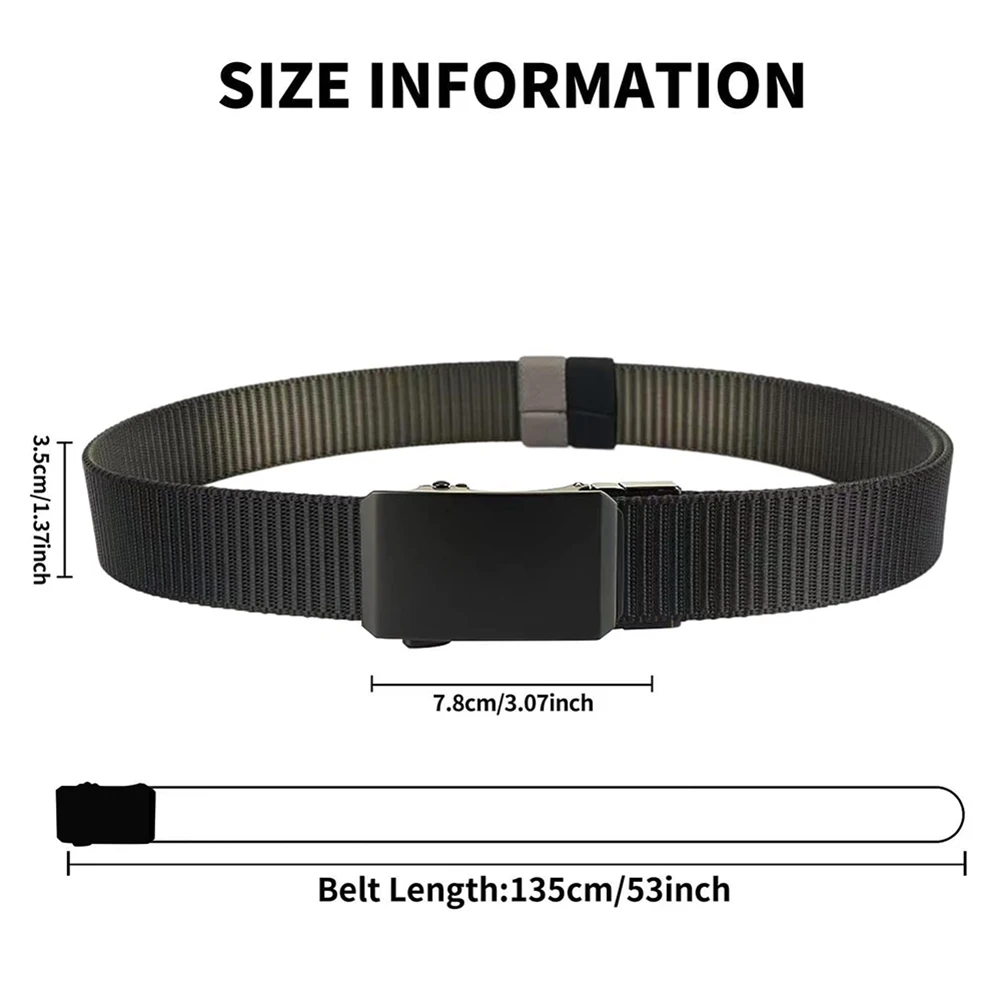 Wear-resistant Breathable Training Reversible Ratchet Belt Hiking Rigger Nylon Extra Thick Webbing Tactical Belt