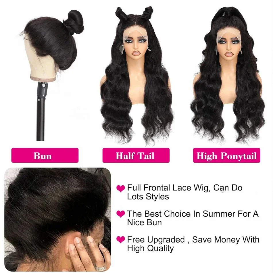 360 Full Lace Frontal Echthaar Perücke Kinky Straight Natürlicher Look_voghion.com