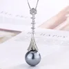 Gray bead pendant