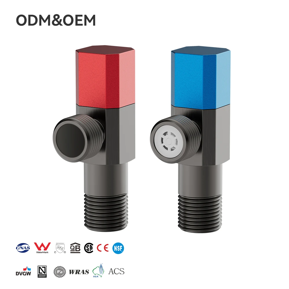 Fabrikdən Birbaşa Yüksək Keyfiyyətli Brass Bucaq VentiliSu Qızdırıcıları və Toiletlərin İsti Su Saxlayıcı Klapanları üçün Qalınlaşdırılmış Xrom Emal