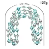 260cm plastic bead chain {blue silver)