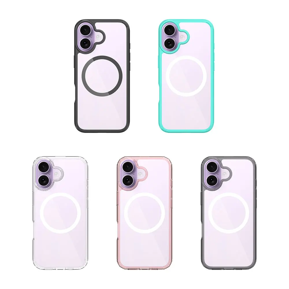 product laudtec original acrylic 15mm thickness anti scratch magnetic wireless charging shockproof phone case for iphone 17 16 pro max-8