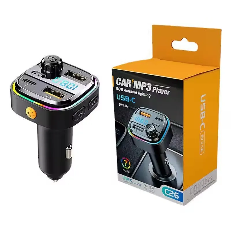 Soomfon Tft Color Large Screen Dual Usb Charger Wireless Handsfree Car Mp3 Player Car Fm Transmitter