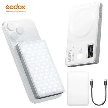 Godox MA5R 5W 1800K-10000K RBG LED Light Magnetic Charging Full-Color Mini on Camera Lights Live Outdoor Selfie Fill Lighting