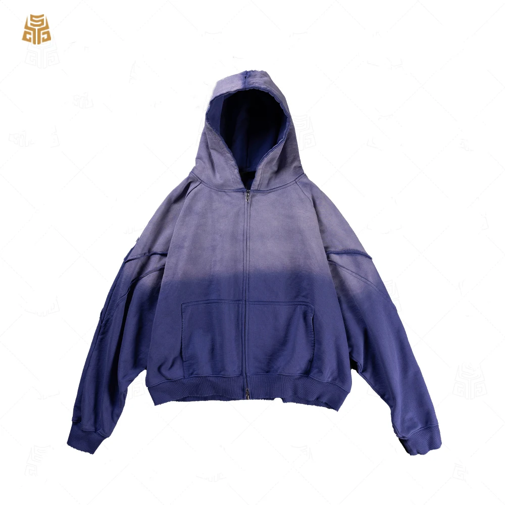 400gsm 힙합 워시드 빈티지 남성용 후드 스웨트셔츠 오버사이즈 스트리트웨어 자수 디자인 헤비웨이트 후드 남성복