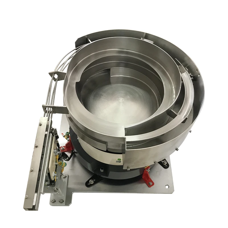 Custom Vibration Bowl Feeder with a Bulk Conveyor Hopper for Caps