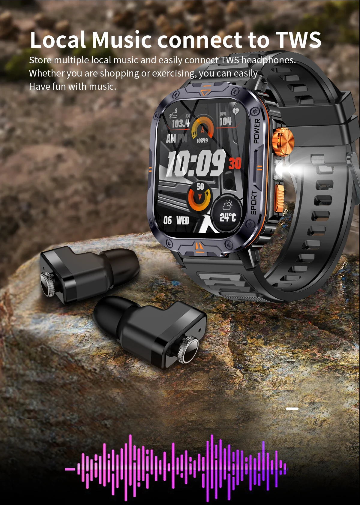 NX20 Relojes Outdoor Sport Smart Watch 2'' BT Call Heart Rate Sleep Monitoring Local Recording Smartwatch with Flashlight 2025