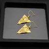 E065-Gold Tone Stud Earrings for Pierced Ears - 1 Pair
