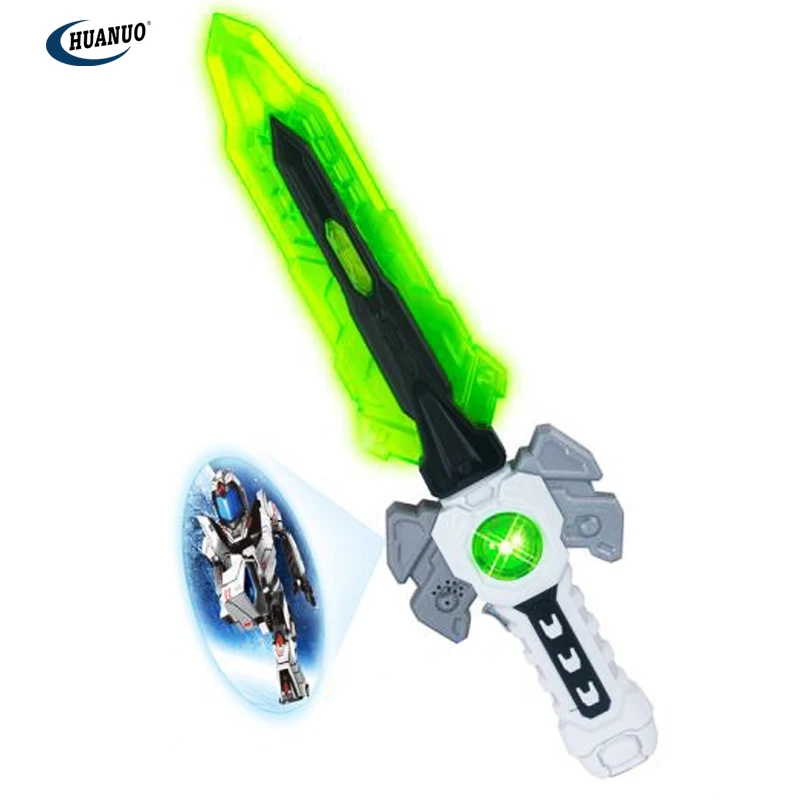 Boys Projection Function Plastic Flashing Space Toy Laser Light up Toy Sword