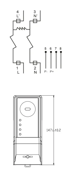 Din Rail STS Prepaid Energy Meter with 60A Max Current 15 Years Lifespan and IEC62056-21 Compliance