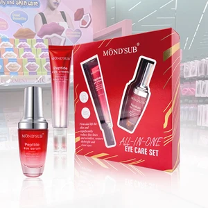 Custom Wholesale Anti Aging Dark Circles Eye Serum Eye Repair Lift Care Set Anti Wrinkle Firming Peptides Under Eye Cream