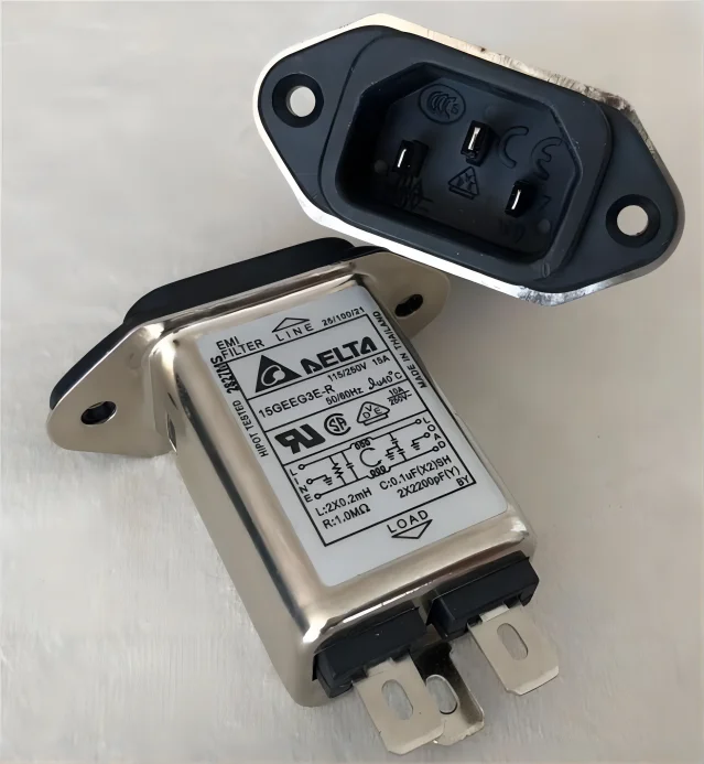 115/250v 15a Emi Filter Ac Power Entry Modules Iec Connector Filter,115/250vac,15a Screw N/alug
