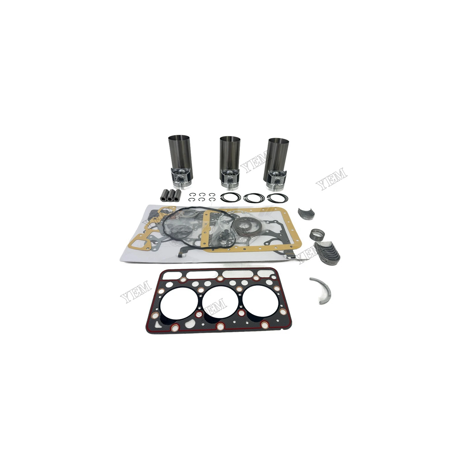Overhaul Rebuild Kit for Kubota D1503 Engine Tractor L2900 L3000 L3010 L3130 Excavator KX91-3 U35 Loader R420 R420S Engine Parts