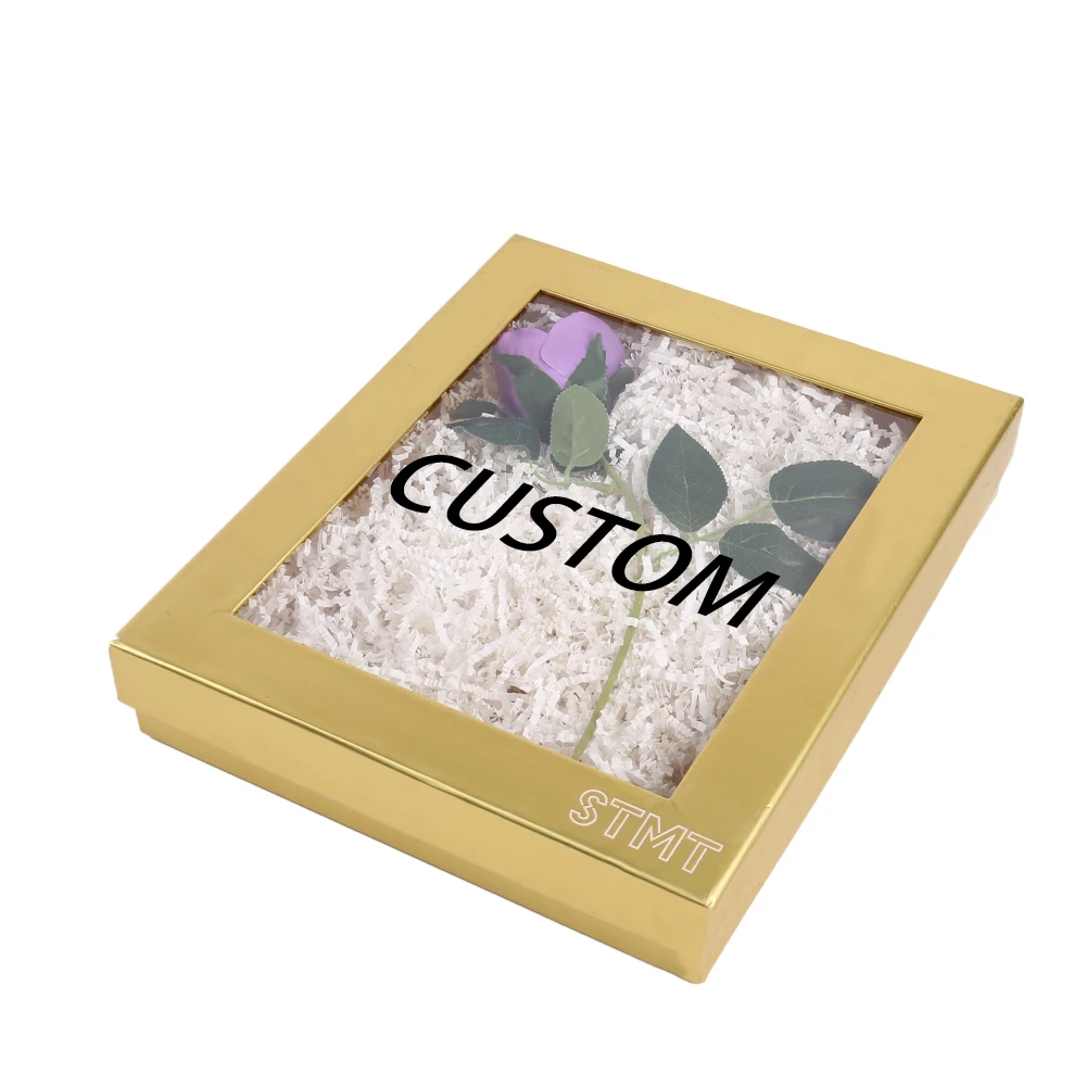 Scatola personalizzata stampata su carta con copertina Heaven Earth e finestra in PVC per prodotti regalo, imballaggio regalo