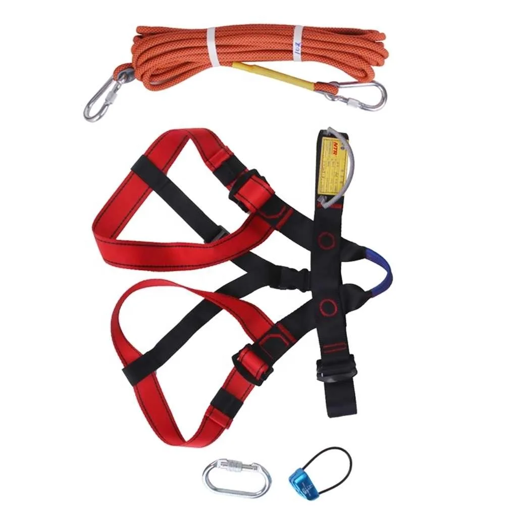 Corde D'Escalade 12mm - 20m, Résistance 2100 Kg - Avec Boucle Cousue & Mousqueton - Pour Spéléo, Randonnée, Survie