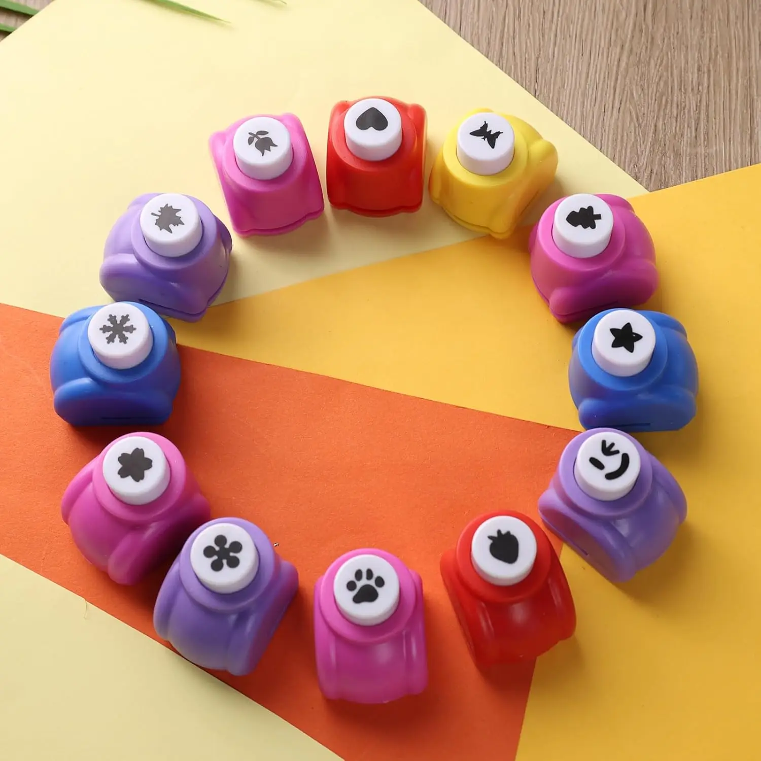 Wholesale Different Pattern Blue Colorful Punching Machine for Paper Mini Craft Puncher for Kids DIY