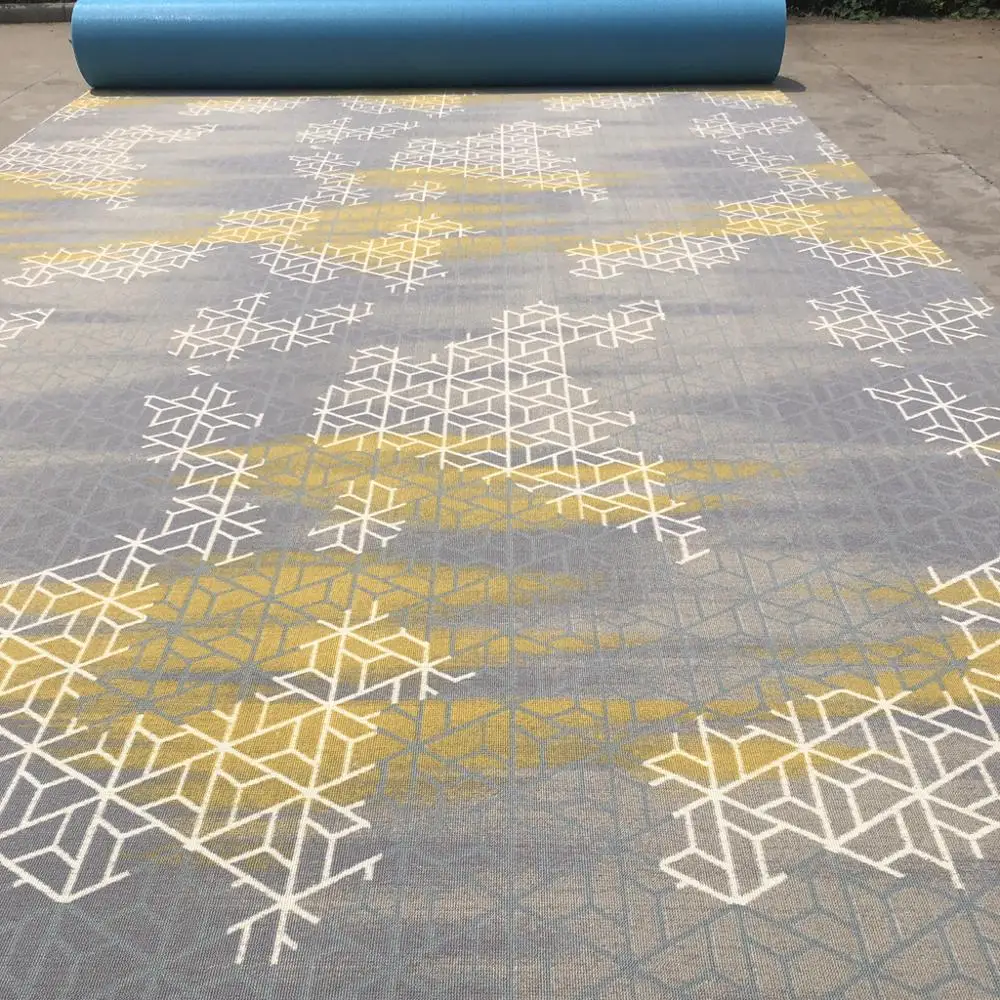 Custom Nylon Floral Pattern Wall to Wall Printed Carpet for Hotel Carpet Corridor
