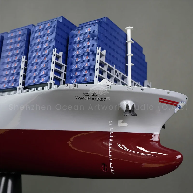 We specialize in premium container ship models, exclusive WANHAI models and shipping line customized models, ideal as high-end gifts. Exquisite craftsmanship ensures top-tier simulation, with vivid details replicating real ship structures and container layouts perfectly. Support personalized customization of logos, paint and specifications to highlight your brand features. Superior quality, solid materials and neat finish, suitable for maritime exhibitions, corporate displays and business gifts. Bulk orders available with favorable prices and timely delivery.Amber@vesselmodel.com Tel: +86 18038048785