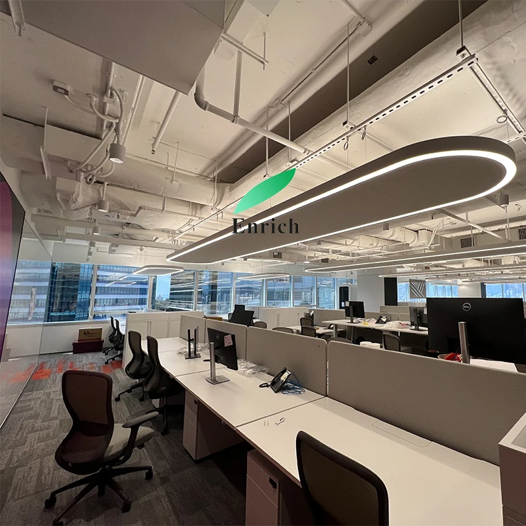 New Type Acoustic Solution Luminaires Rectangular LED Linear Light Joint for Office Shop Store