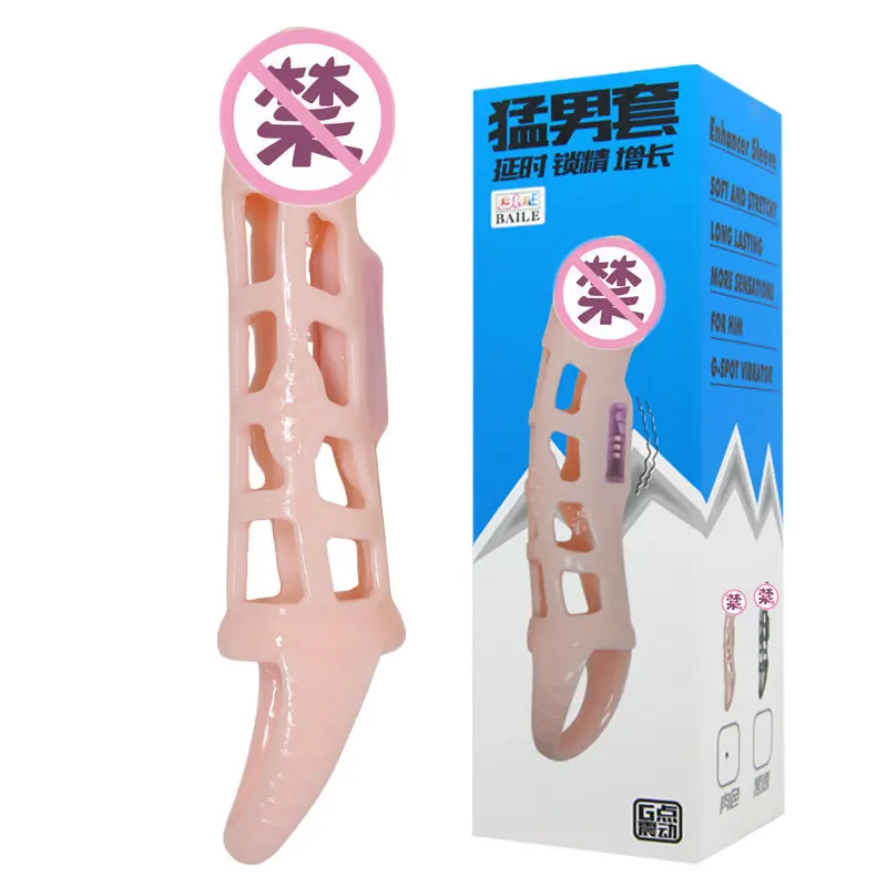 Manchons d'extension de pénis pour hommes vibrants les plus vendus avec couverture de pénis pour mini vibrateur point G Sex Toys