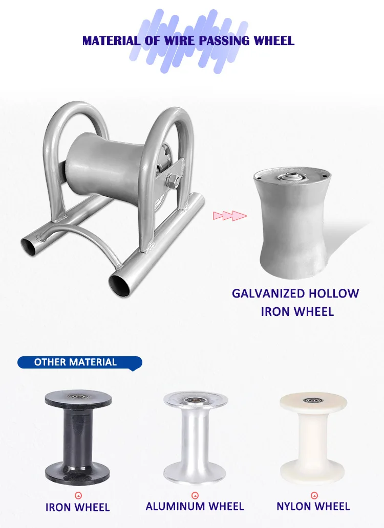 Power Cable Guide Roller Also Called Bridge Type Cable Laying Roller