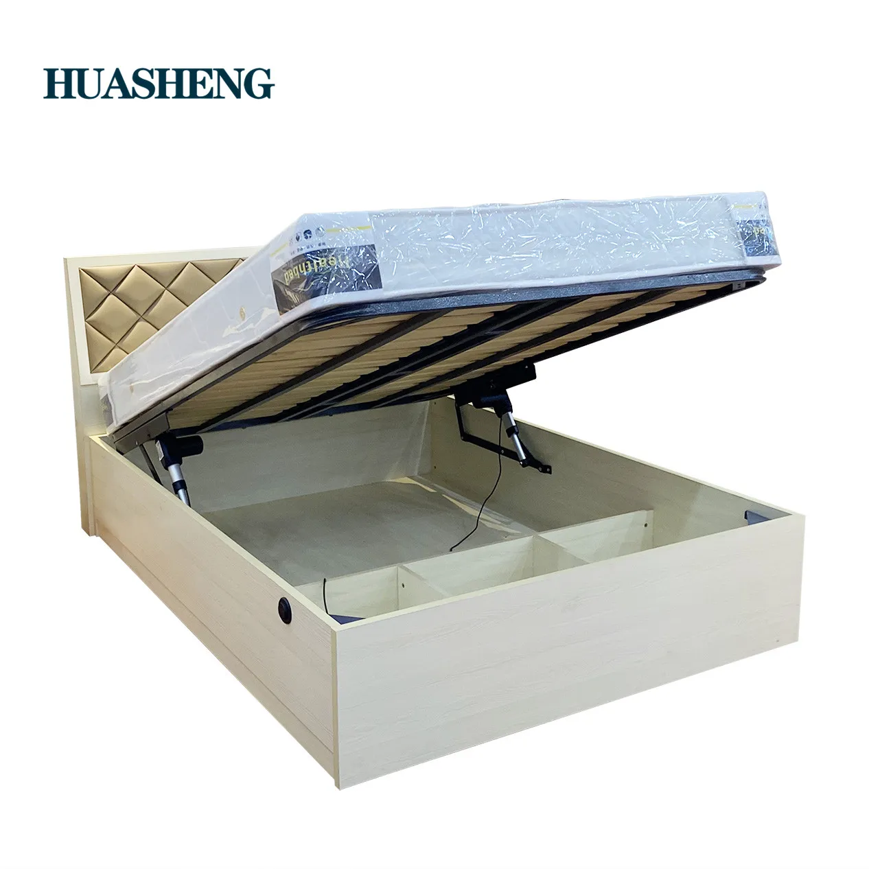 Modern Design Motorized Electric Lift Up Storage Bed Frame With Remote