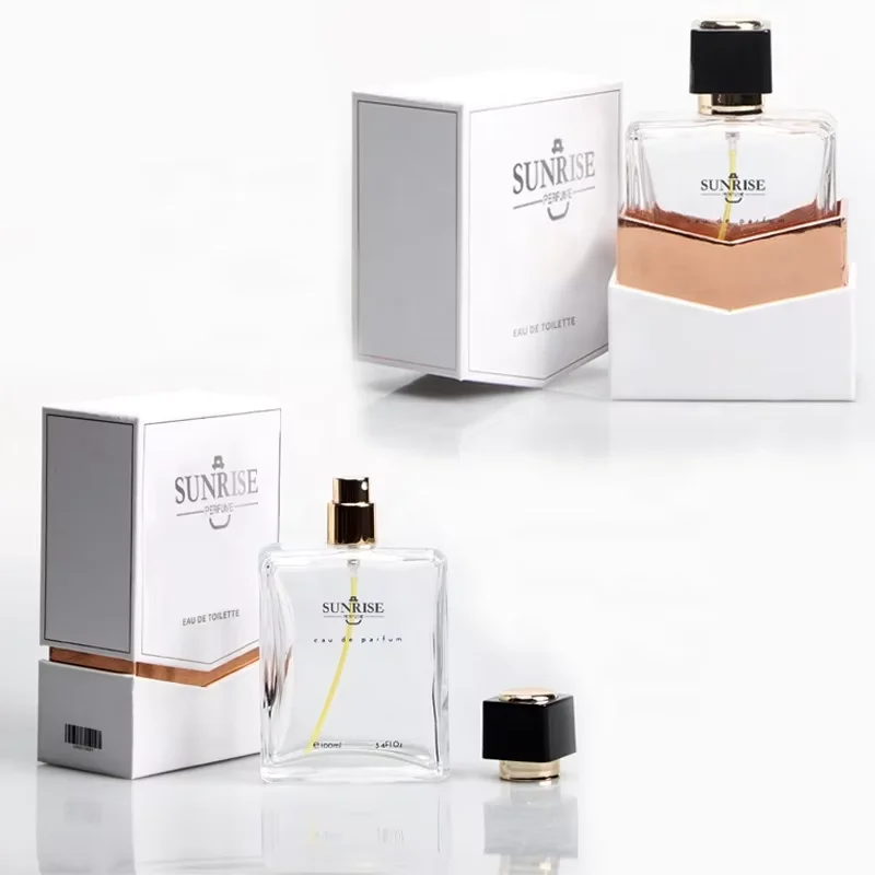 Custom square Rectangle Fine Mist Sprayer Portable Bottle Luxury Taobao Perfume Bottle 100ml