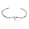 Bracelet en or massif 14 carats avec diamants de laboratoire.