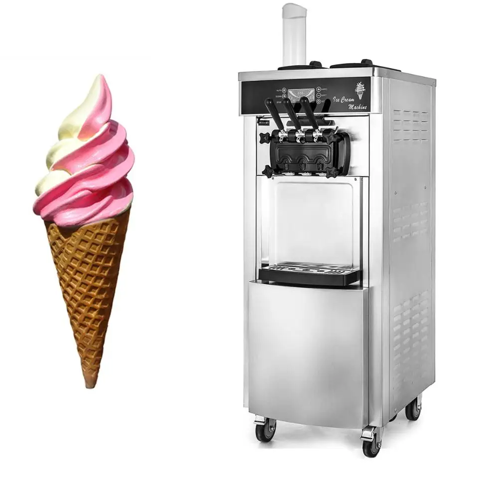 Stainless Steel Structure Softy Ice Cream Maker Machine Commercial Ice Cream Machine
