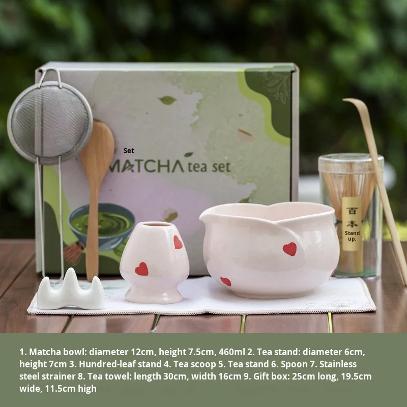 日本の儀式 6点セット 抹茶茶碗と whisk キット 白色の現代的デザイン