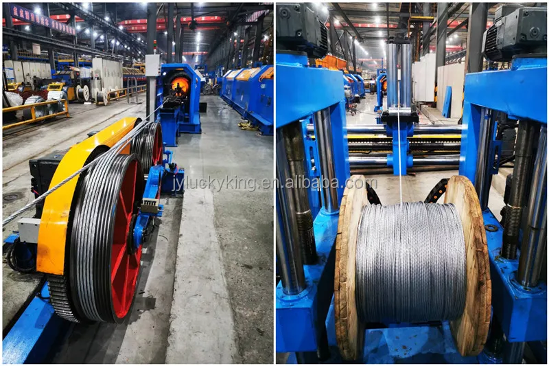 Galvanized Power Steel Strand Wire Rope Tubular Stranding Machine ...