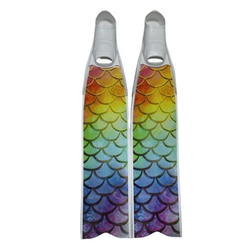 Free diving fins Limited edition fiberglass scales picture color diving fins personalized design