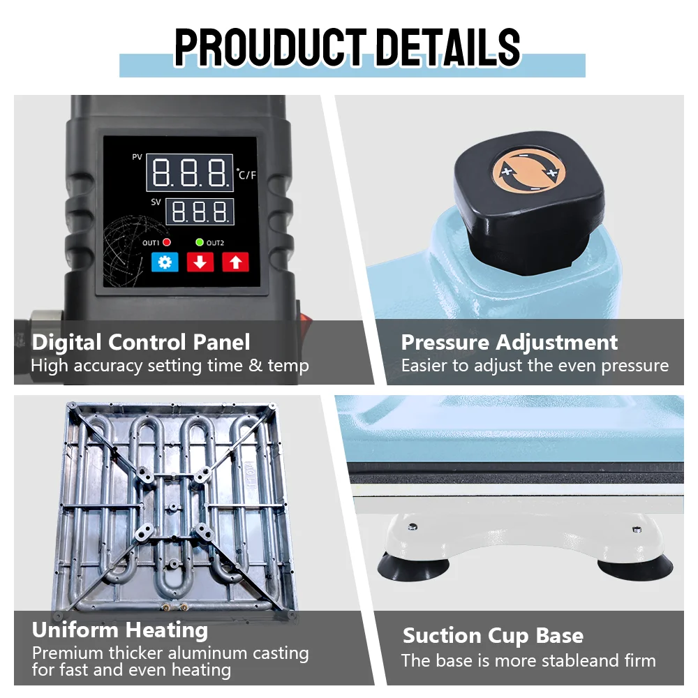 8 in 1 Combo Printing, T-shirt/mug/plate Sublimation Printer Heat Press Machine Factory Direct Sale