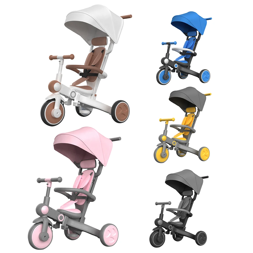 Multifunctional Toddler Baby Children Tricycle 3 Wheel Kids Trike Bike Baby Tricycle Kids Tricycle for Kids Children Baby 7 in 1