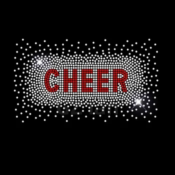 wholesale cheer rhinestone transfer custom rhinestone heat transfer cheer