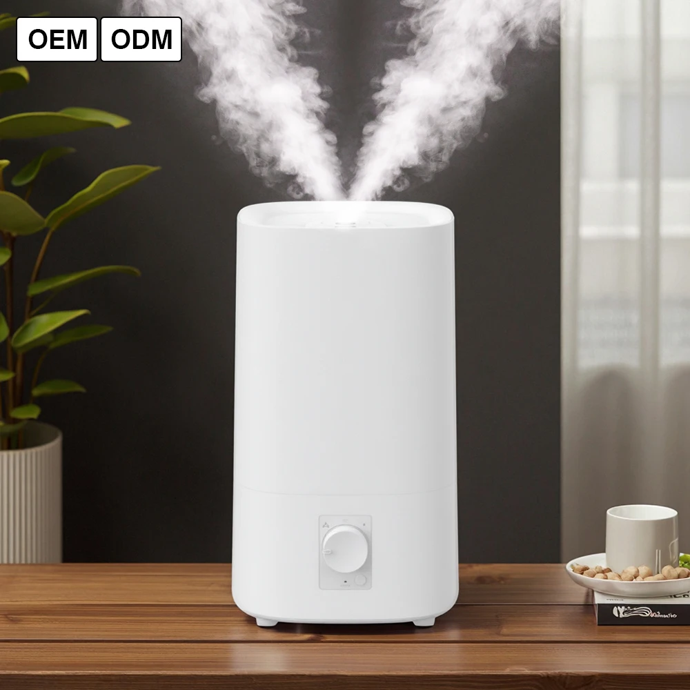 RUNAL 4L Large Capacity Top Fill Water Desk Cool Mist Maker Ultrasonic Air Humidifier for Bedroom