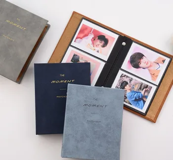 Mini 3-inch(9*6.5cm) 64 Pockets Photo Album for Polaroid Velvet Digital Collect Cards Photo Album The Moment Photo Album