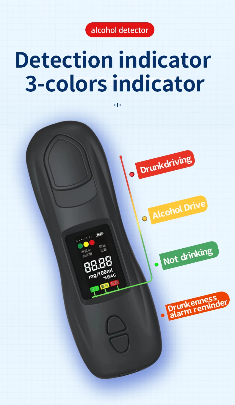 Keychain Alcohol Tester C6 Blood Alcohol Tester Wine Alcohol Tester