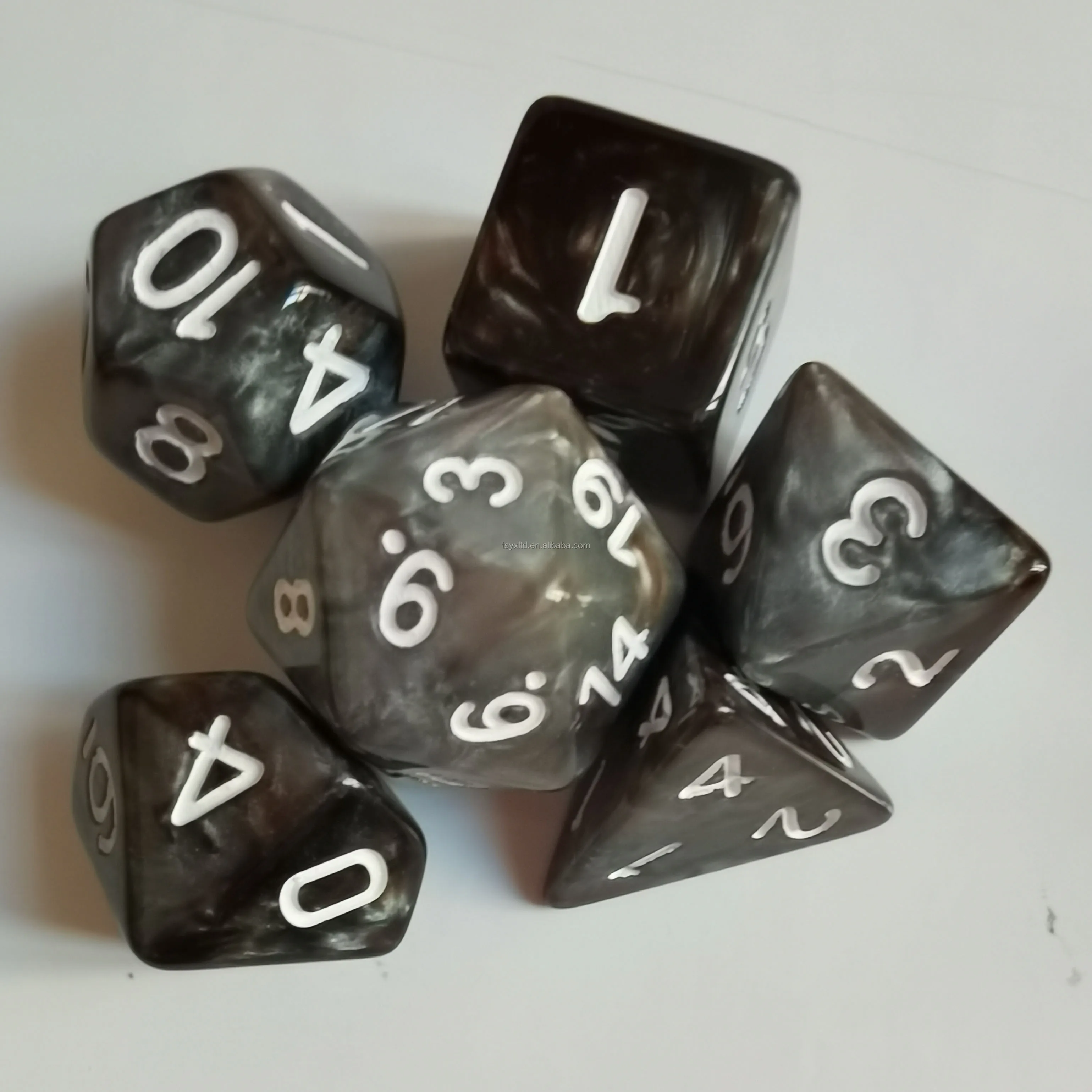 10pieces/Set Acrylic Set Polyhedral D10 10 Sided 15mm For