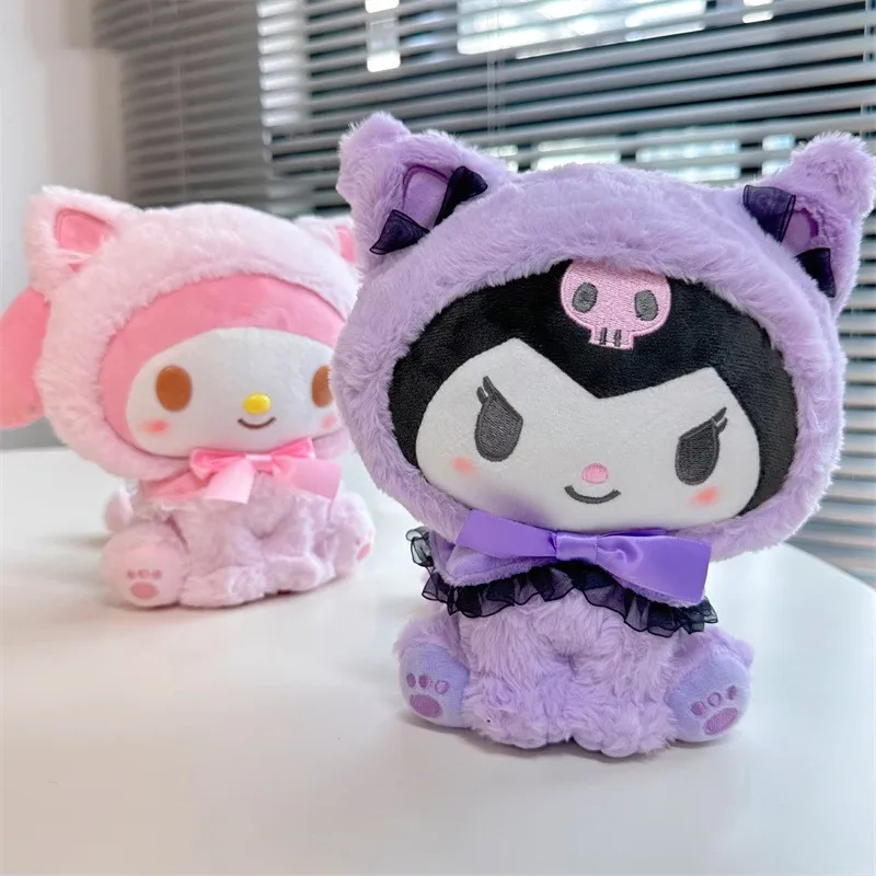 Japanese Sanrio Plush Toy Cute Kuromi Melody Laurel Dog Cross-dressing ...