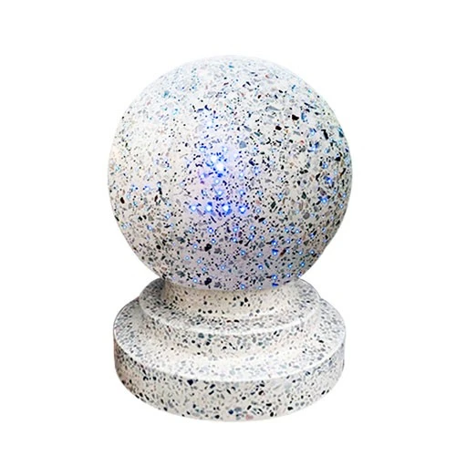 ZENTO Eco-Friendly 12V LED Lighting Solar-Luminous Anti-Collision Granite Stone Bollard Road Block Car Stop Traffic Barrier