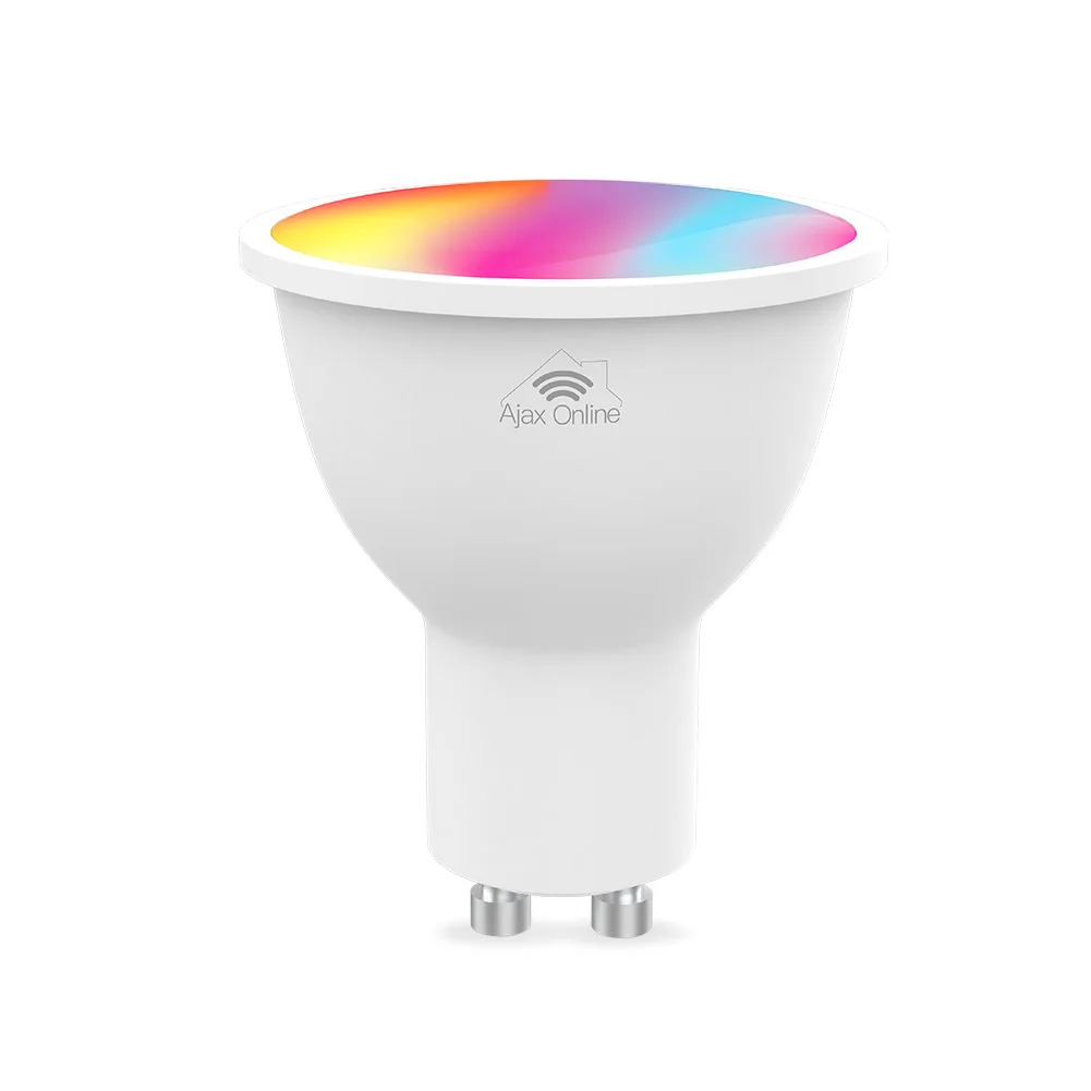 Spot WiFi GU10 multicolore (RGBW) 380 lumens (4,5W) compatible Tuya Smart  Life, Google Home,  Alexa, Siri Shortcuts 