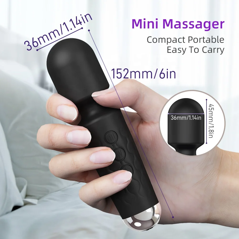 Wholesale Mini Powerful Clit Vibrator for Woman Clitoris Vibrating Massage AV Wand Erotic Mini Wand Vibrator