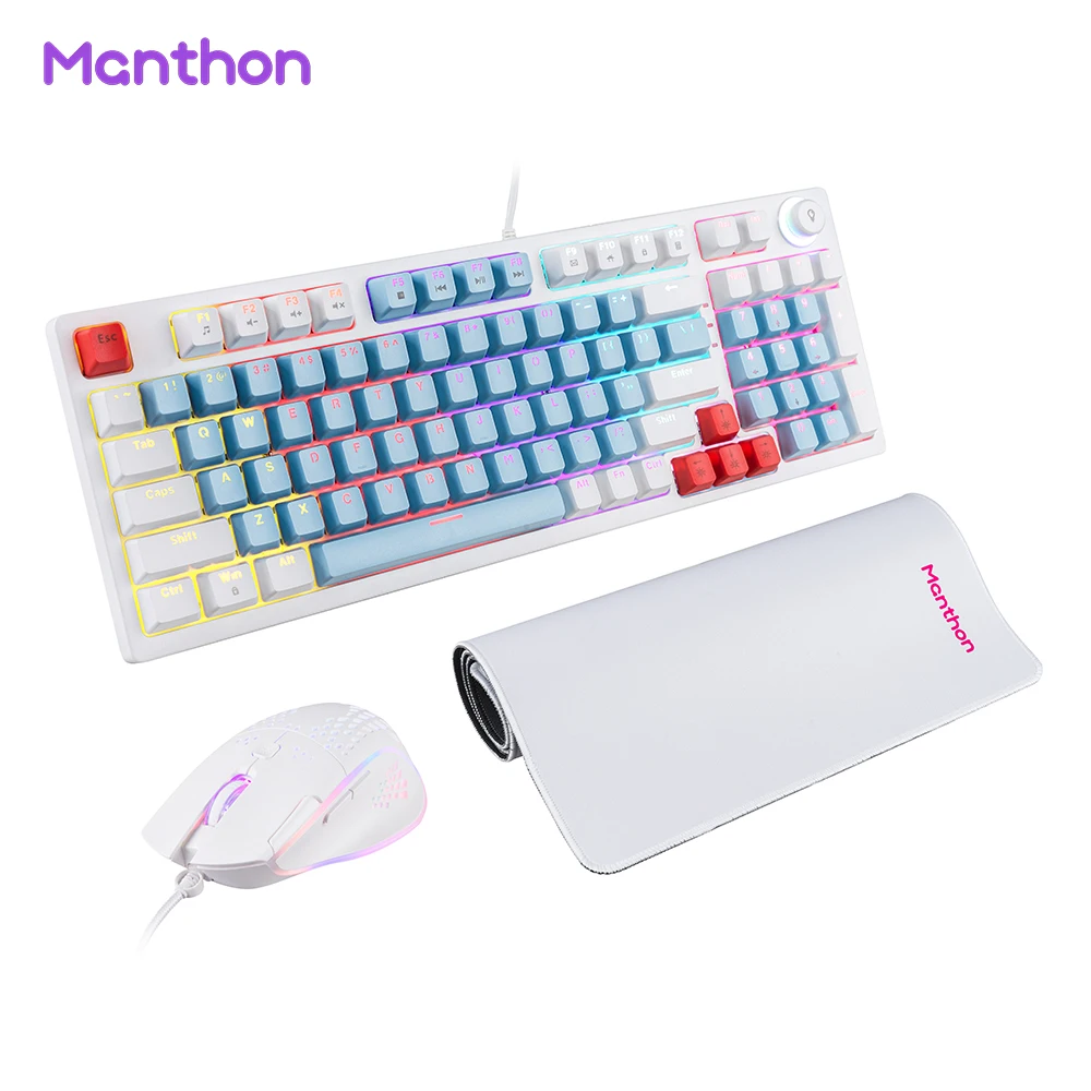 Oem 3 In 1 Rgb Wired Mechanical Gaming Keyboard & Mouse And Mousepad ...