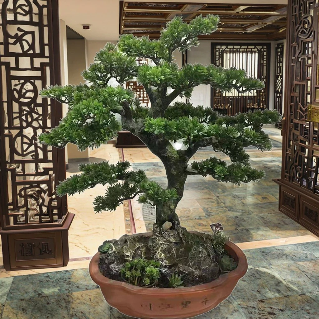 Grohandel 60cm Hoher Mini Grner Indoor-Kiefer-Bonsai aus Fiberglas  Knstlicher Bonsai-Kiefer zum Verkauf