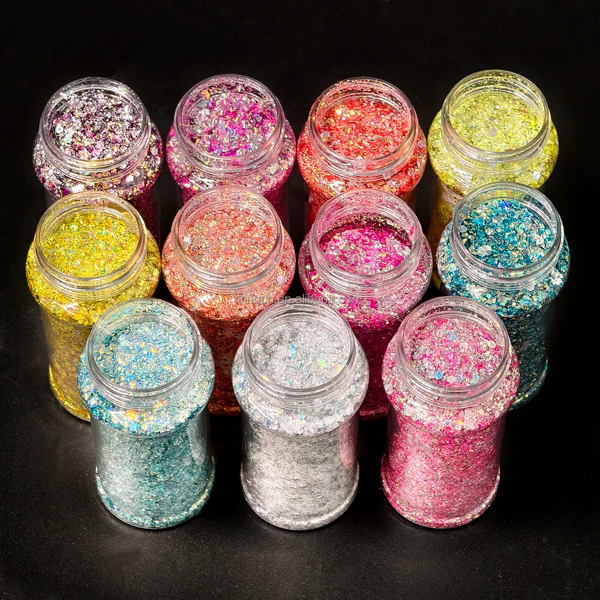 product top selling 2oz shaker shift bubble glitter color changing chunky mix glitter-7