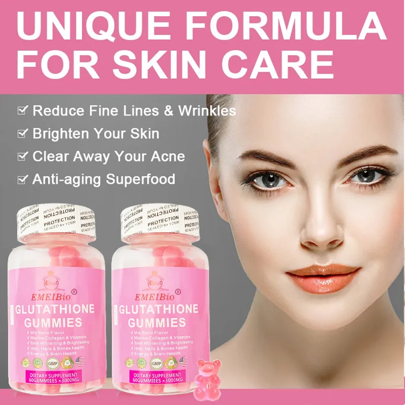 side effects of glutathione gummies No Side Effects 100% Natural Healthcare Supplement Brightening Skin  Whitening Anti-Aging L Glutathione Gummies main image 0